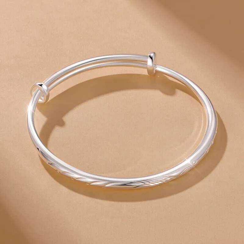 Bear Silversmith 999 Fine Silver Sterling Silver Bangle Women's-2