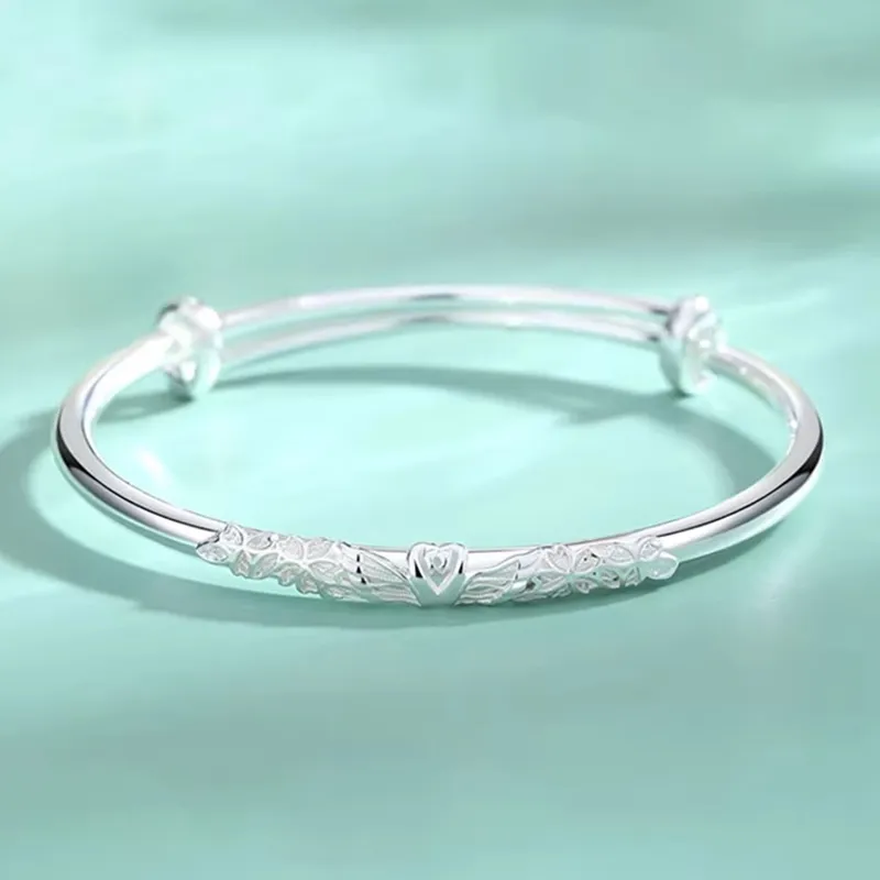 Bear Silversmith 999 Fine Silver Sterling Silver Bangle Women's-1