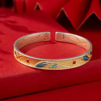 Bear Silversmith 999 Fine Silver Sterling Silver Bangle Women's