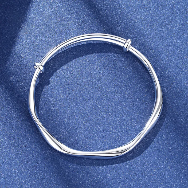 Bear Silversmith 999 Fine Silver Sterling Silver Bangle Women's-3
