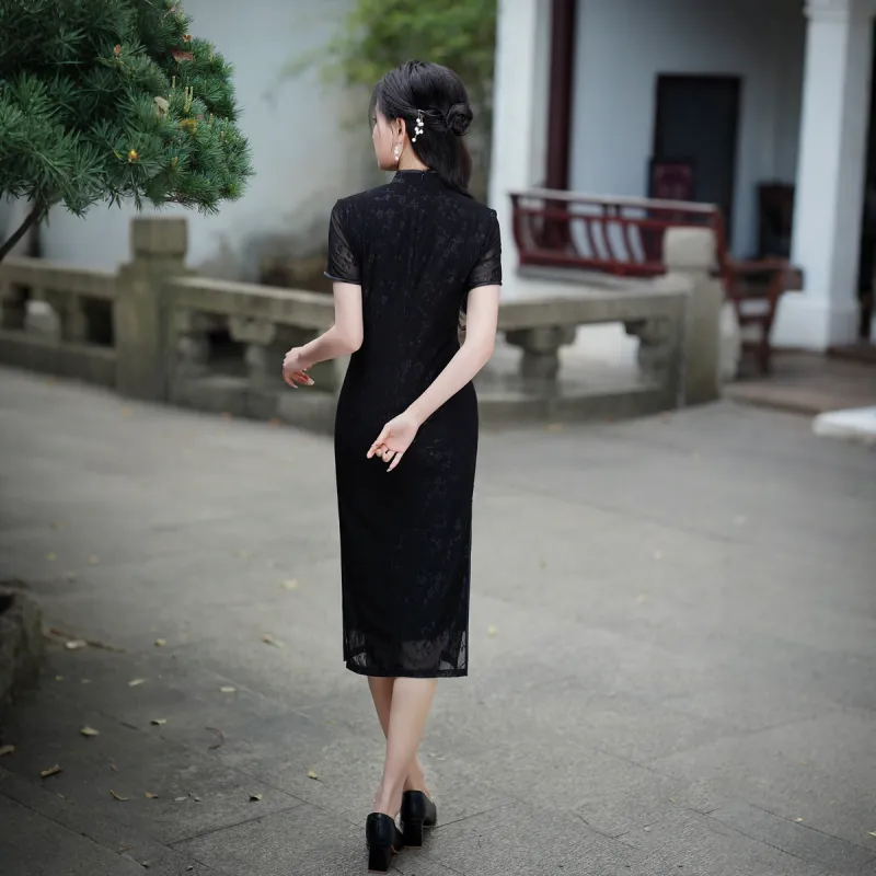 ENEESSI SS25 Cheongsam Women's Black-0