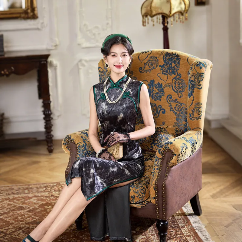 ENEESSI Spring Summer Release Cheongsam Women's Dazzling Color-3