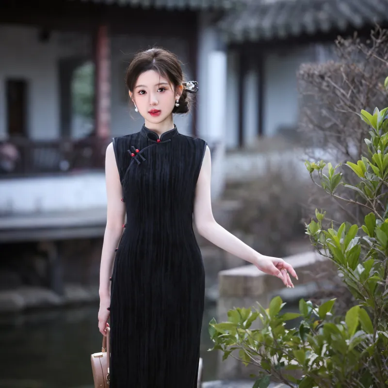 ENEESSI Cheongsams Women's Black-3
