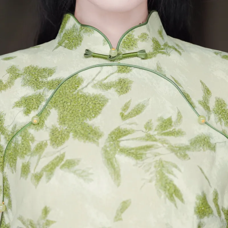 ENEESSI Cheongsams Women's Green-4