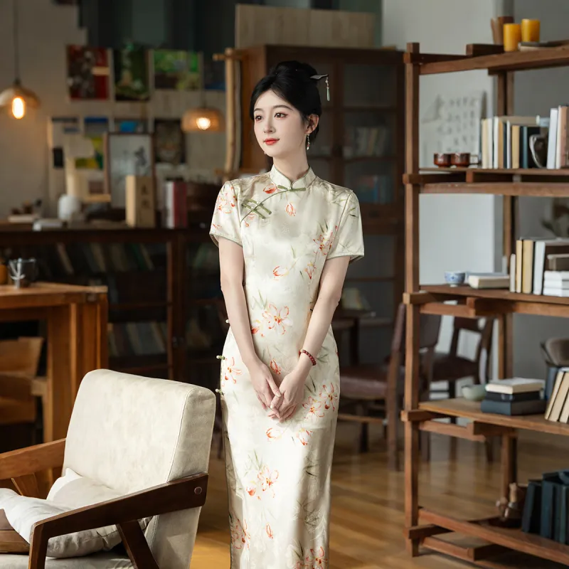 ENEESSI Cheongsam Women's Apricot-3