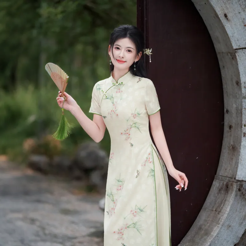 ENEESSI Cheongsams Women's Apricot-2