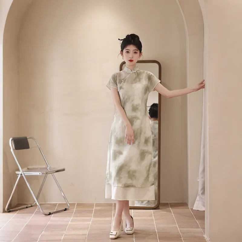 ENEESSI Cheongsam Women's Apricot-1