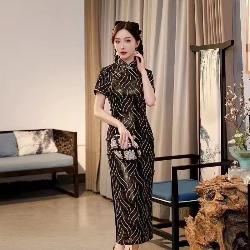 ENEESSI Spring Summer Release Cheongsam Women's Burgundy-3