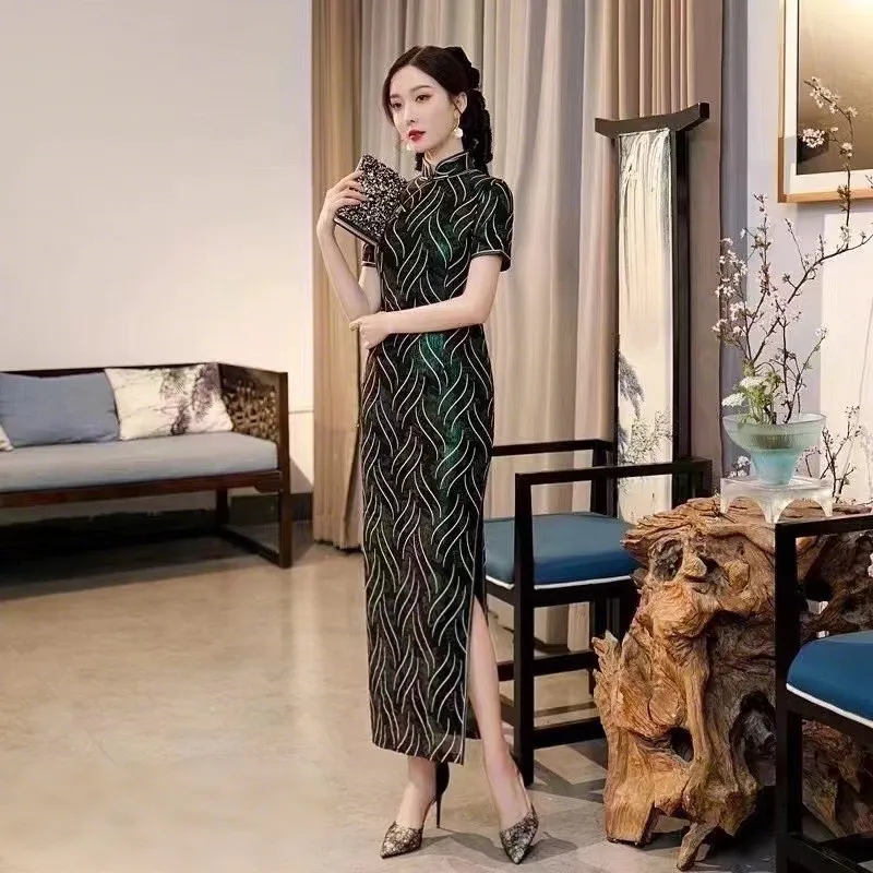 ENEESSI Spring Summer Release Cheongsam Women's Burgundy-7