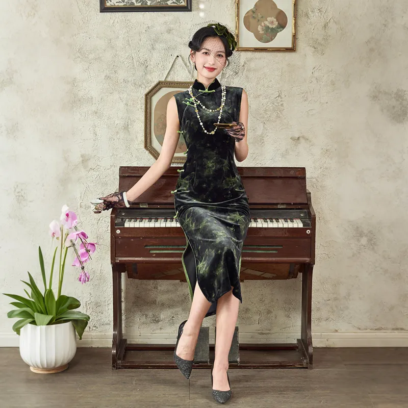 ENEESSI Spring Summer Collection Cheongsam Women's Black-1