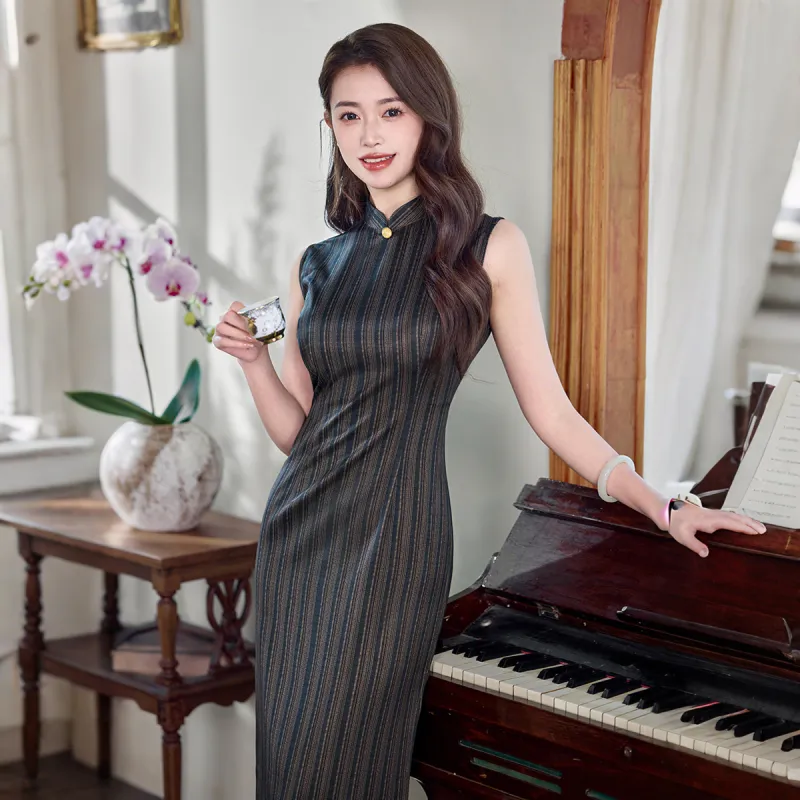 ENEESSI Spring Summer Release Cheongsam Women's Stripes-1