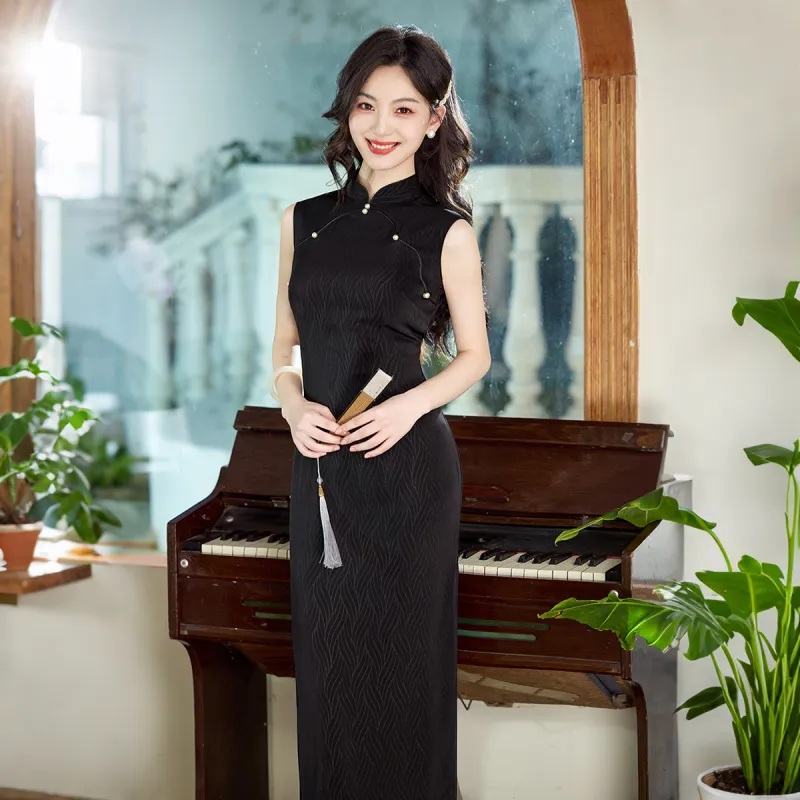 ENEESSI Spring Summer Release Cheongsam Women's Black-2