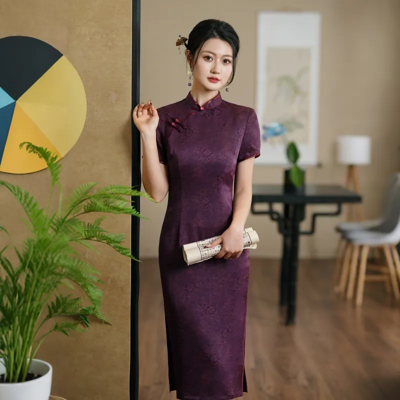 ENEESSI Spring Summer Release Cheongsam Women's Fuchsia-2