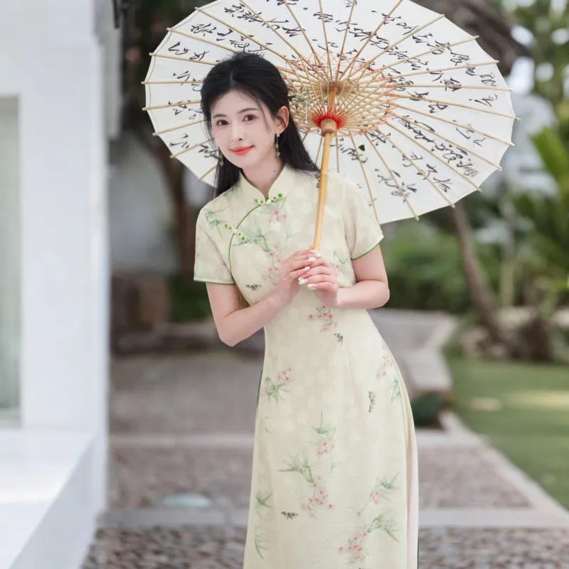 ENEESSI Cheongsams Women's Apricot-3
