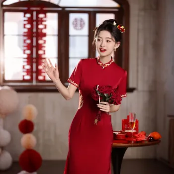 ENEESSI Spring Summer Release Cheongsam Women's Red