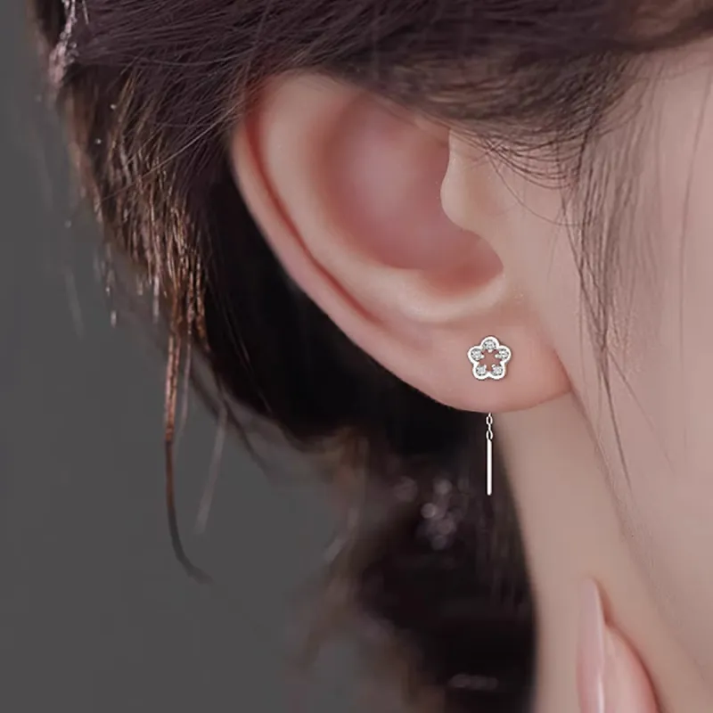 MGS 999 Fine Silver Drop Earrings Women's-7