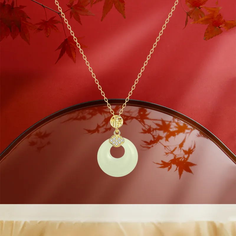 MGS White Jade Bodhi Necklaces Unisex-2