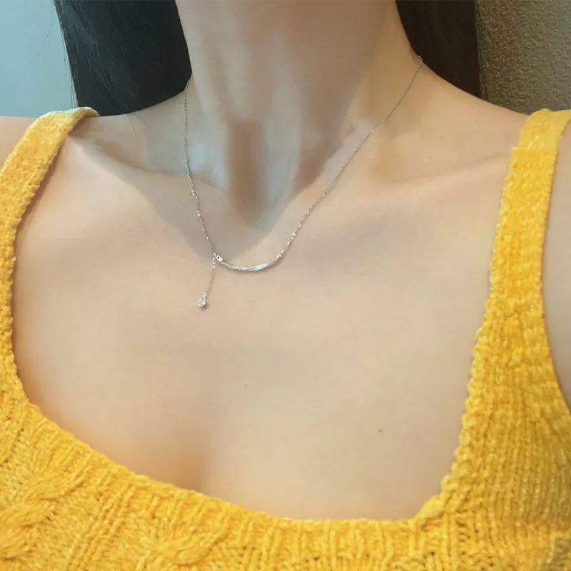 MGS 925 Sterling Silver Necklaces Women's-2