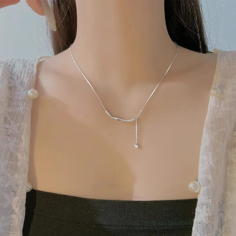 MGS 925 Sterling Silver Necklaces Women's-1