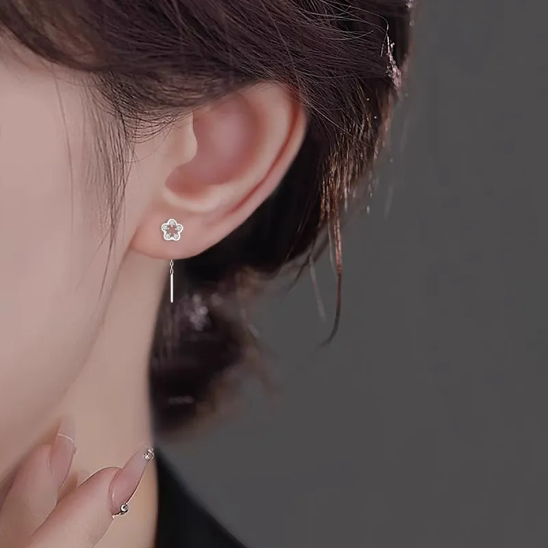MGS 999 Fine Silver Drop Earrings Women's-5