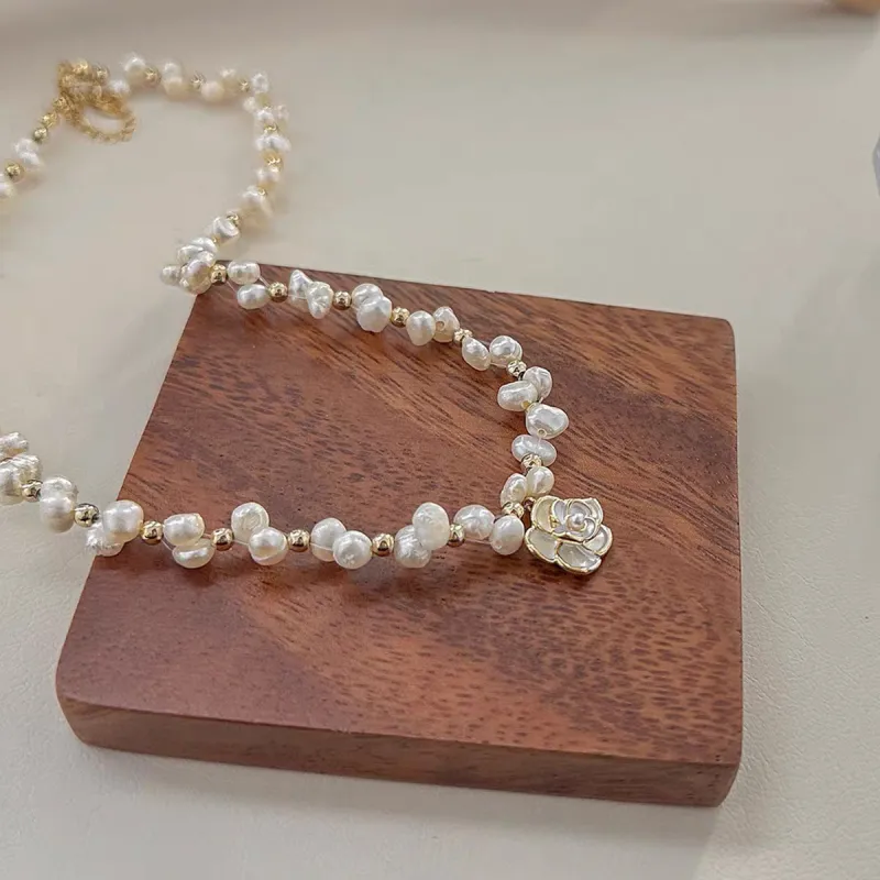 MGS Alloy Shell Pearl Necklaces Women's-7