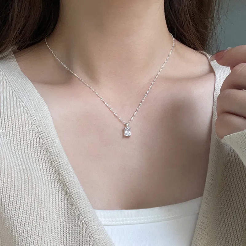 MGS S925 Silver Necklaces Women's-6