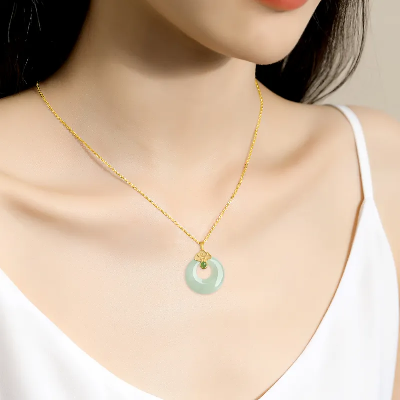 MGS Alloy Glass Necklaces Women's-6