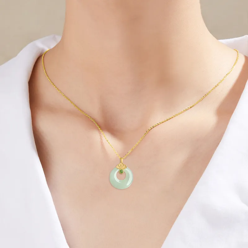 MGS Alloy Glass Necklaces Women's-5
