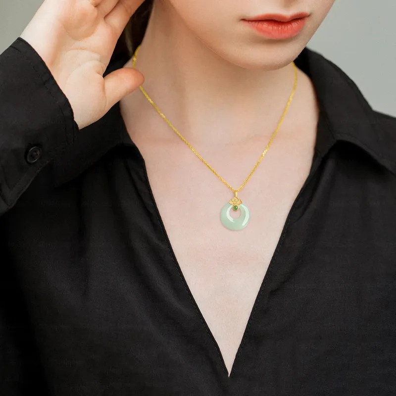 MGS Alloy Glass Necklaces Women's-4