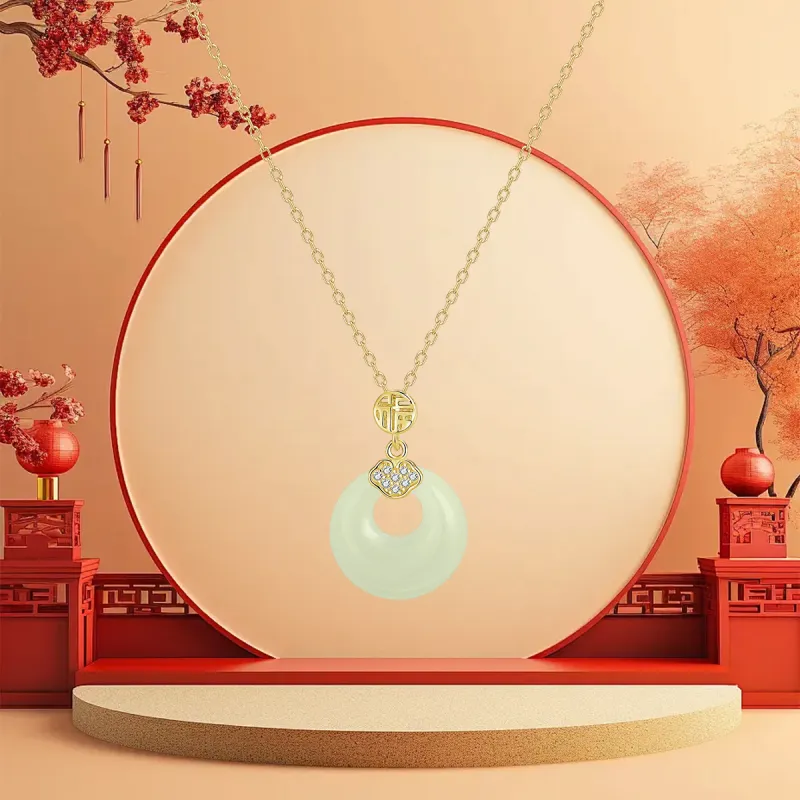 MGS White Jade Bodhi Necklaces Unisex-1