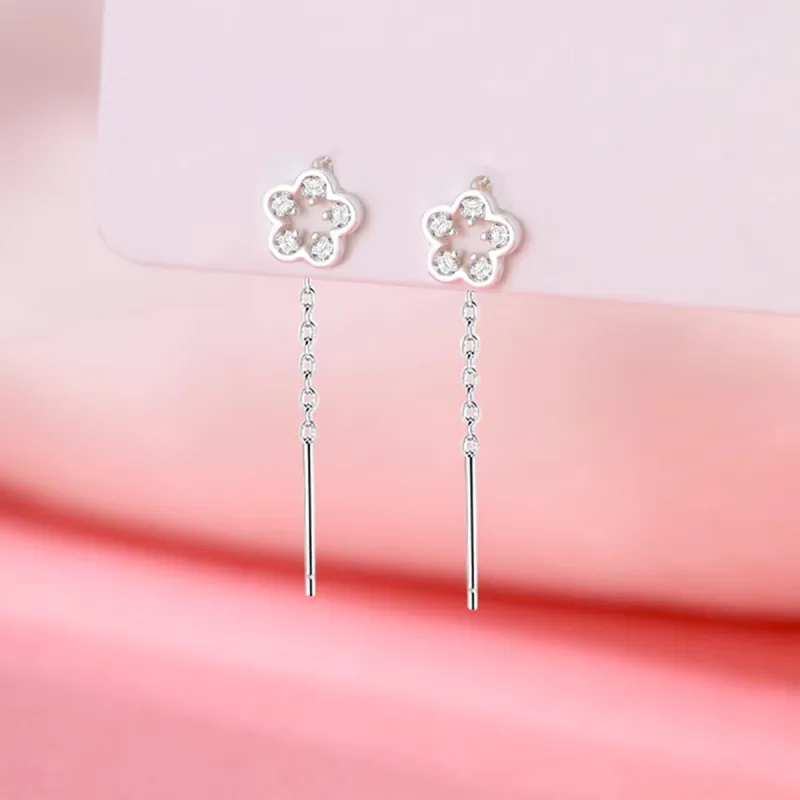 MGS 999 Fine Silver Drop Earrings Women's-2