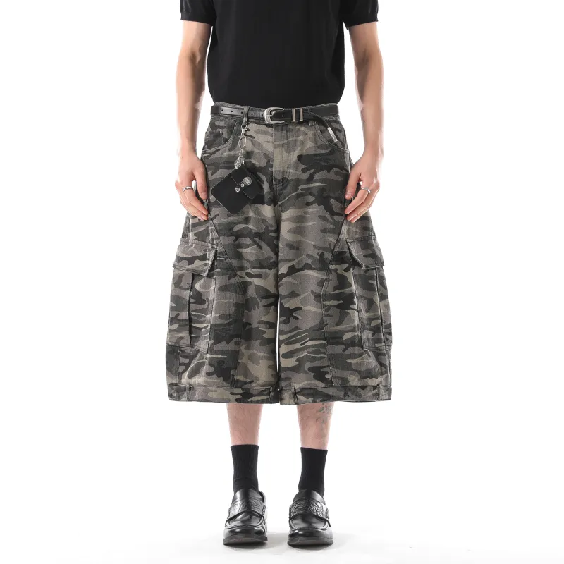 ONITSOP Cargo Shorts Unisex Camouflage-3