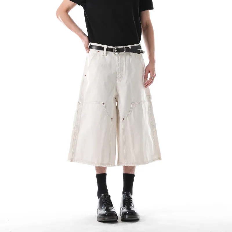 ONITSOP Cargo Shorts Unisex White-5