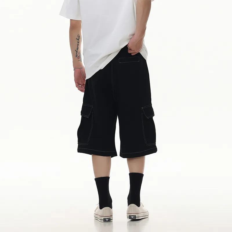 ONITSOP Wide Leg Casual Cargo Shorts Unisex-11