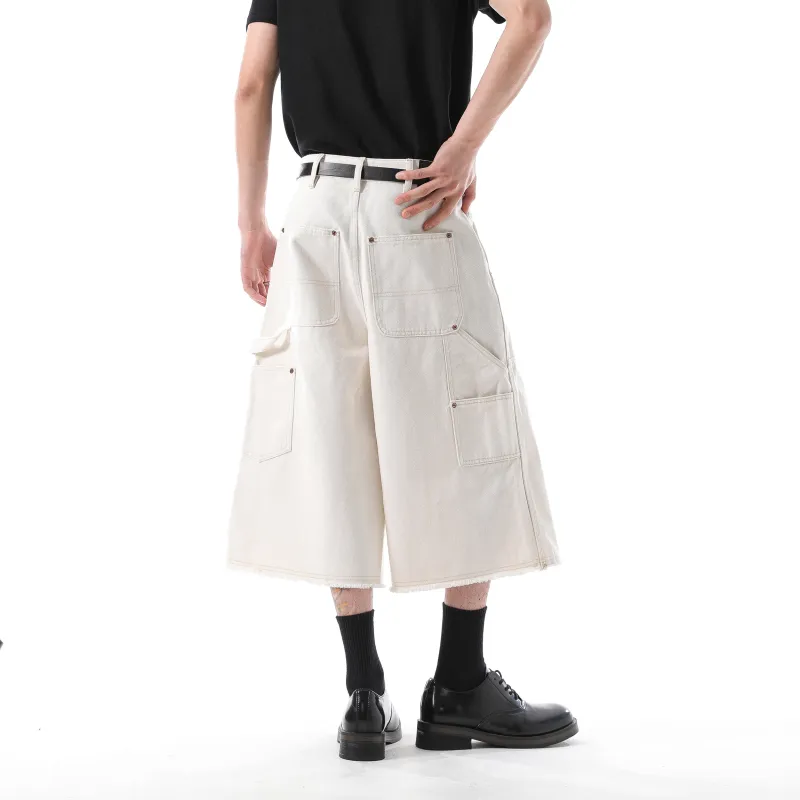 ONITSOP Cargo Shorts Unisex White-7
