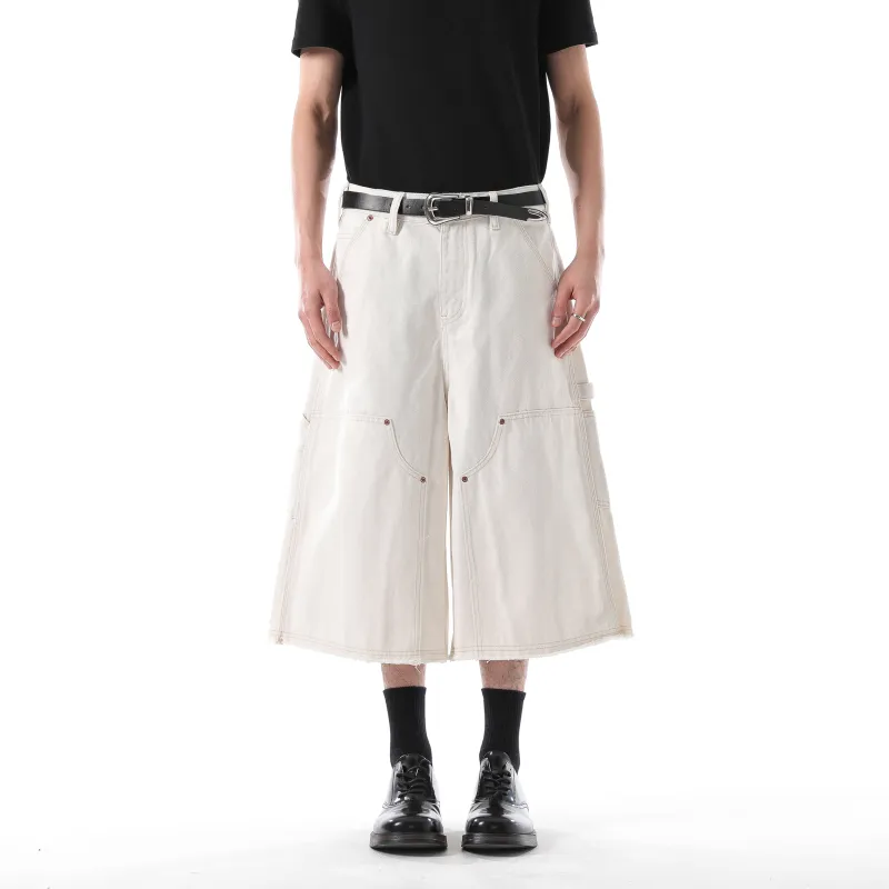 ONITSOP Cargo Shorts Unisex White-3
