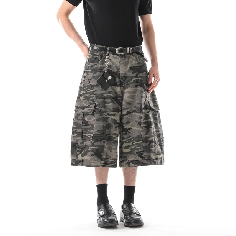 ONITSOP Cargo Shorts Unisex Camouflage-5