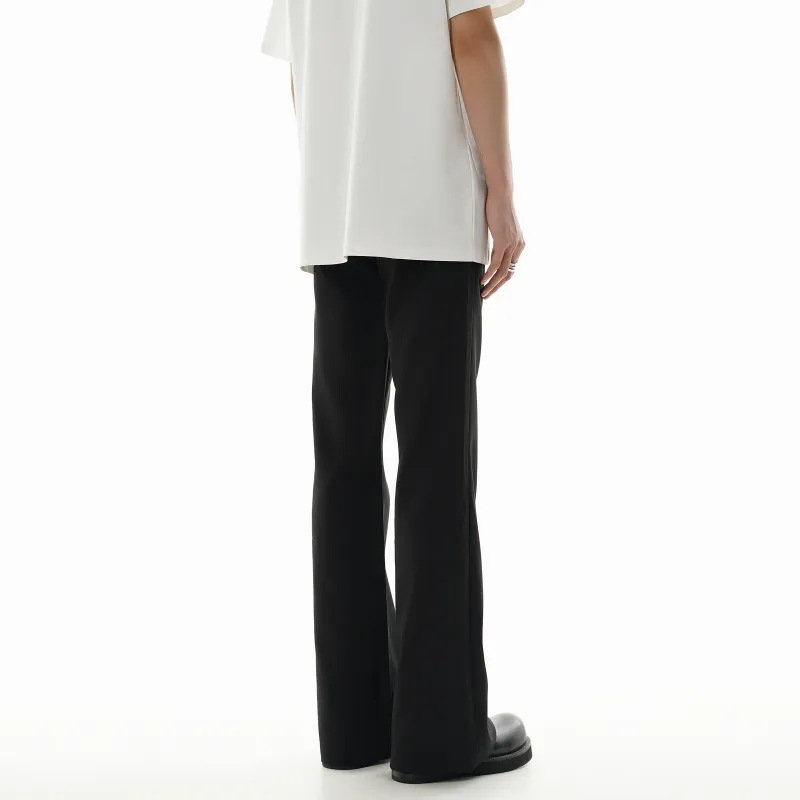TESTUNG Effortless Style Cleanfit Business Suit Casual Pants With Draping Effect Unisex Black Single Item-4