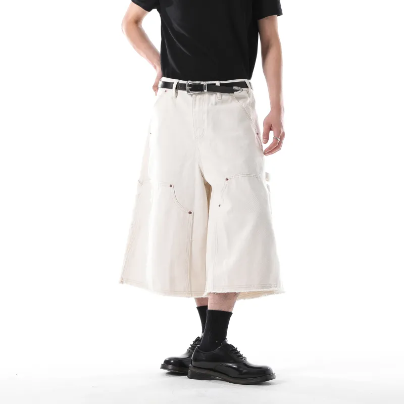 ONITSOP Cargo Shorts Unisex White-6