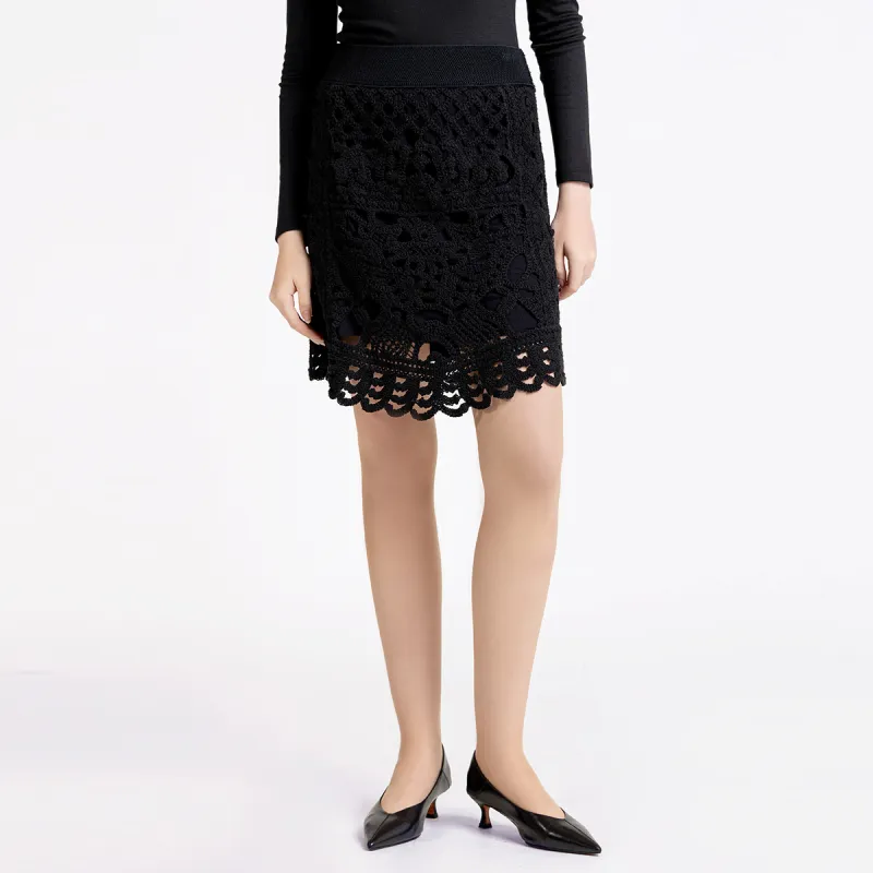 LIZZY Casual Short Skirts Women's Black-1