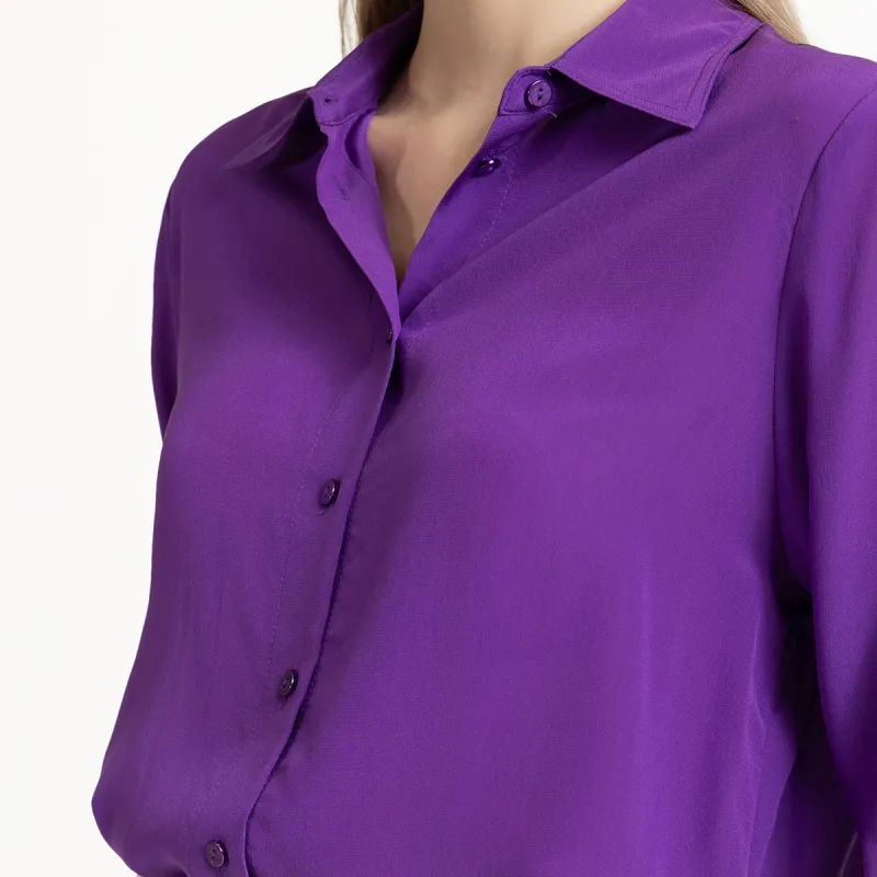 LIZZY Silk Shirt Women's Purple-1