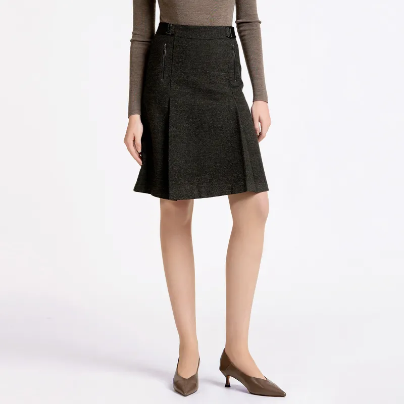 LIZZY Casual Short Skirts Women's Gray Green-1
