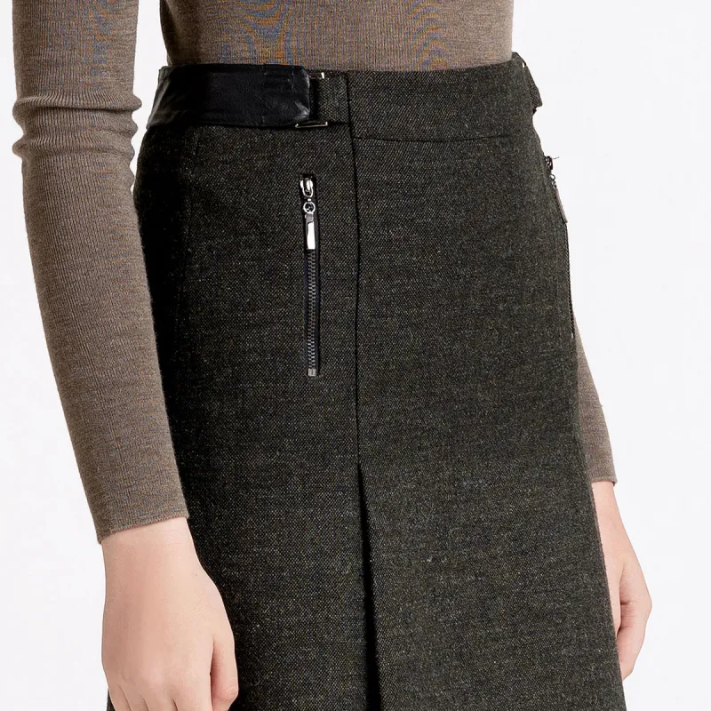 LIZZY Casual Short Skirts Women's Gray Green-4