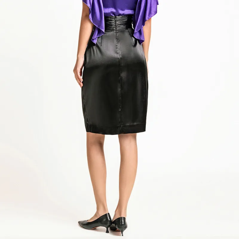LIZZY Casual Long Skirts Women's Black-2
