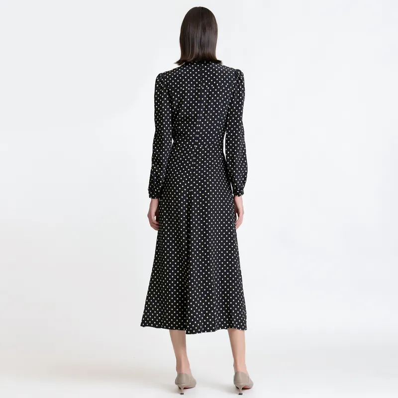 LIZZY Long Sleeved Dresses Women's Black-1