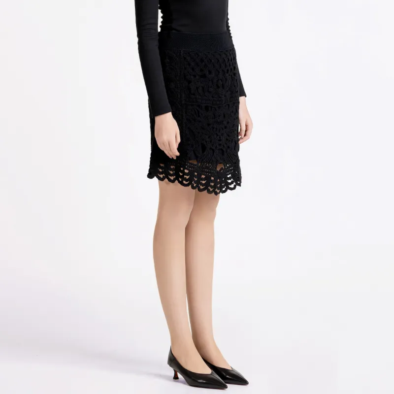 LIZZY Casual Short Skirts Women's Black-3
