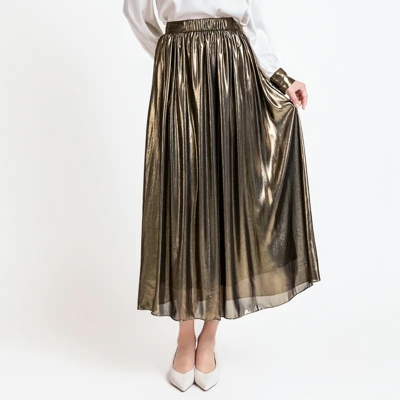 LIZZY Casual Long Skirts Women's Gold-1