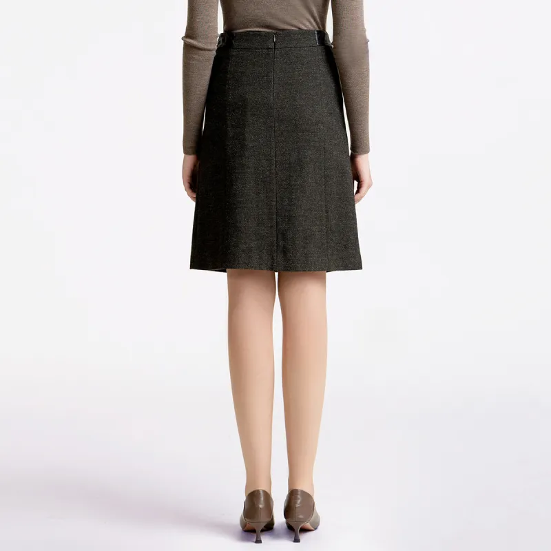 LIZZY Casual Short Skirts Women's Gray Green-2