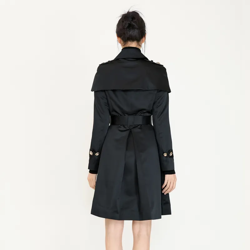 LIZZY Trench Coat Women's Black-1
