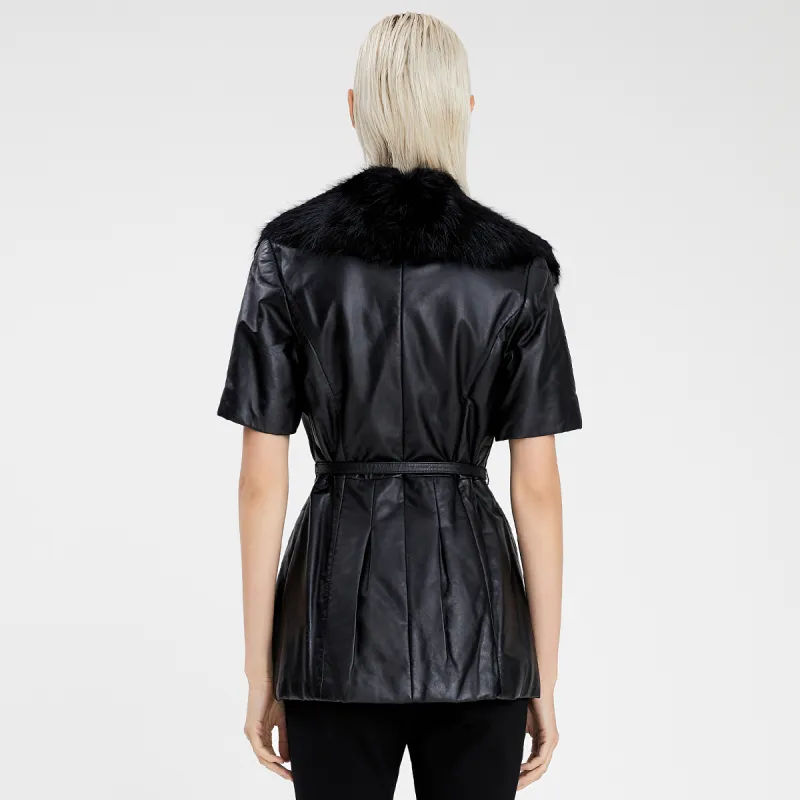 LIZZY Leather Jacket Women's Black-1